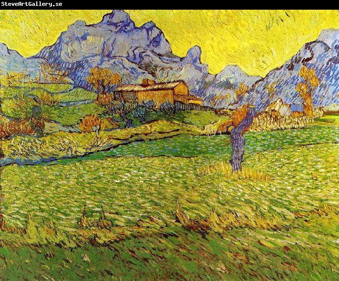 Vincent Van Gogh Meadow in the Mountains Le Mas de Saint Paul